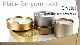 Presentation with food processing - Beautiful slide deck featuring food processing - tin cans isolated on white backdrop and a white colored foreground