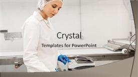  Presentation with food industry - Slide set featuring food production industry and people background and a light gray colored foreground