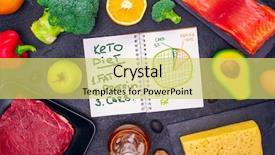  Presentation with notepad - Amazing presentation theme having food products for diet backdrop and a yellow colored foreground