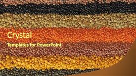  Presentation with lentils - Slides with food pulses - different colorful lentils close up background and a  colored foreground
