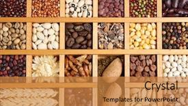  Presentation with indian food latest - PPT layouts enhanced with food pulses - indian spices beans grains background and a gold colored foreground