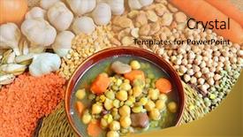  Presentation with pulse - Colorful PPT layouts enhanced with food pulses - pulse soup backdrop and a yellow colored foreground