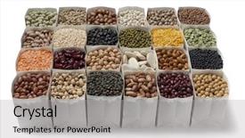  Presentation with dried food - Audience pleasing presentation consisting of food pulses - variety of dried beans backdrop and a light gray colored foreground