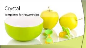  Presentation with baby food - Cool new presentation theme with food puree - baby plate and spoon backdrop and a white colored foreground