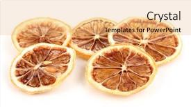  Presentation with brown sugar isolated on white - PPT layouts with food radiation - dried lemon isolated on white background and a  colored foreground