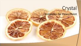  Presentation with lemon - Theme featuring food radiation - dried lemon isolated on white background and a  colored foreground