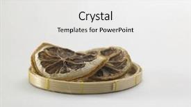  Presentation with radiation - Slides enhanced with food radiation - dried lemon slices background and a  colored foreground