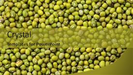 Presentation with azuki bean - Audience pleasing slides consisting of food radiation - mung bean background backdrop and a  colored foreground