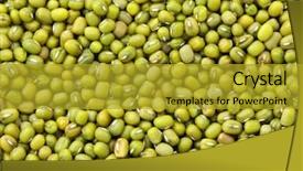 Presentation with background - Colorful slides enhanced with food radiation - mung bean background backdrop and a  colored foreground