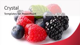  Presentation with berries - Beautiful presentation featuring food red fruits - fresh berries backdrop and a white colored foreground