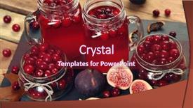  Presentation with fruit drink - Beautiful theme featuring food red fruits - fruit drink on wooden table backdrop and a tawny brown colored foreground