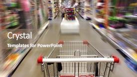  Presentation with supermarket - Presentation theme enhanced with food resources - shopping in supermarket shoping cart background and a coral colored foreground