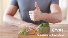  Presentation with rich - Colorful presentation enhanced with food rich in fiber backdrop and a coral colored foreground