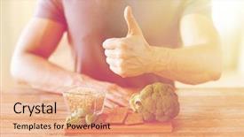  Presentation with rich - PPT layouts enhanced with food rich in fiber background and a coral colored foreground