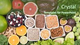  Presentation with acid - Cool new theme with food rich in folic acid backdrop and a tawny brown colored foreground