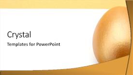  Presentation with egg - Colorful PPT theme enhanced with food scarcity - golden egg backdrop and a white colored foreground