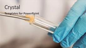  Presentation with test food - Presentation theme featuring food scientist putting raw chicken background and a  colored foreground