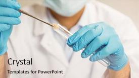  Presentation with test food - PPT layouts consisting of food scientist putting raw chicken background and a lemonade colored foreground