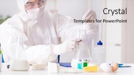  Presentation with testing - Amazing theme having food scientist testing new stuff backdrop and a  colored foreground