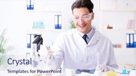  Presentation with street food new york - Slides with food scientist testing new stuff background and a sky blue colored foreground