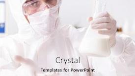  Presentation with testing - Beautiful PPT layouts featuring food-scientist-testing-new-stuff backdrop and a sky blue colored foreground