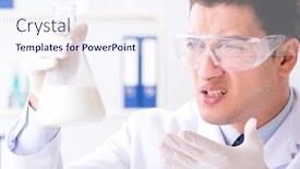  Presentation with street food new york - Colorful presentation theme enhanced with food-scientist-testing-new-stuff backdrop and a sky blue colored foreground