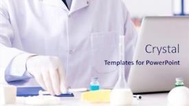  Presentation with street food new york - Presentation design enhanced with food-scientist-testing-new-stuff background and a sky blue colored foreground