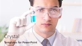  Presentation with testing - Cool new slide set with food-scientist-testing-new-stuff backdrop and a lemonade colored foreground