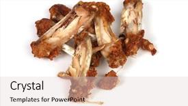  Presentation with chicken - Amazing presentation design having food scraps - isolated chicken wings eaten backdrop and a lemonade colored foreground