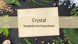  Presentation with scrap metal - Presentation theme consisting of food scraps - various herbs arranged background and a lemonade colored foreground