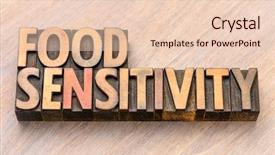  Presentation with vintage food - Colorful PPT layouts enhanced with food sensitivity word in vintage backdrop and a lemonade colored foreground