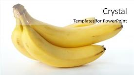  Presentation with fruits - Colorful slide deck enhanced with food slide design - fruits bananas backdrop and a white colored foreground