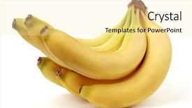  Presentation with background - PPT layouts featuring food slide design - object bananas on a white background and a blonde colored foreground