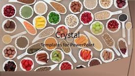  Presentation with porcelain - Colorful presentation theme enhanced with food spices - large superfood collection in porcelain backdrop and a coral colored foreground