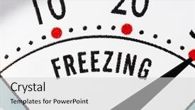 Presentation with refrigerator - Cool new slide deck with food spoilage - freezing zone refrigerator thermometer close backdrop and a light gray colored foreground