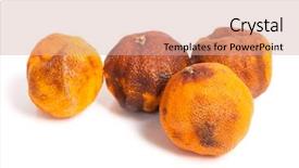  Presentation with group - Slide set featuring food spoilage - group of rotten oranges isolated background and a soft green colored foreground