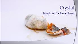  Presentation with mold - Slide deck featuring food spoilage - orange in decomposition with peniccilum background and a sky blue colored foreground