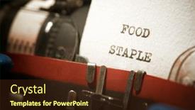  Presentation with writing the text human rights - PPT theme with food-staple-text-written background and a tawny brown colored foreground