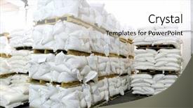  Presentation with storage - PPT layouts with food storage - storehouse with stacked sacks background and a white colored foreground