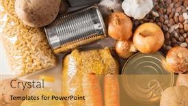  Presentation with storage - Presentation theme enhanced with food-storage-and-eating-concept background and a yellow colored foreground