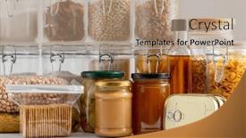  Presentation with storage - Slide deck featuring food-storage-and-eating-concept background and a coral colored foreground