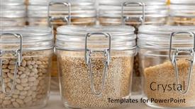  Presentation with culinary - PPT theme consisting of food-storage-culinary-and-storage background and a coral colored foreground