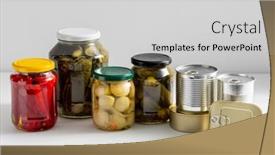  Presentation with storage - Slides featuring food-storage-eating-and-preserve background and a light gray colored foreground