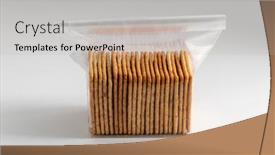  Presentation with plastic bag - Presentation theme enhanced with food-storage-eating-and-snacks background and a soft green colored foreground