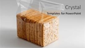  Presentation with plastic bag - Theme consisting of food-storage-eating-and-snacks background and a light gray colored foreground