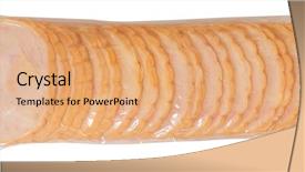  Presentation with chicken meat package - Cool new slides with food styrofoam - meat packaging isolated backdrop and a coral colored foreground