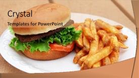  Presentation with plate tectonics earth - Cool new presentation with food styrofoam - plate of fries and hamburger backdrop and a  colored foreground