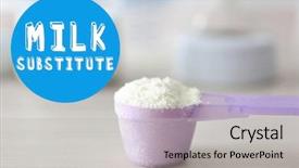  Presentation with baby food - Slides featuring food substitute concept powdered baby background and a light gray colored foreground