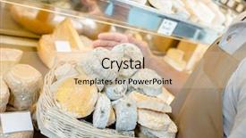  Presentation with child boy hold basket - Beautiful PPT layouts featuring food supply - basket of cheeses backdrop and a lemonade colored foreground