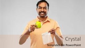  Presentation with eco bag - Audience pleasing presentation consisting of food-sustainability-and-eco-living backdrop and a coral colored foreground